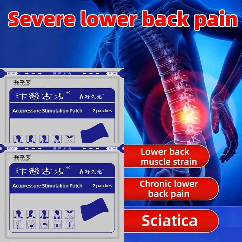 Medicated Lumbar Patch - Disposable Body Patch Heat Pads for Back Pain Relief, Sciatica Aid, Lumbar Muscle Strain and Nerve Compression