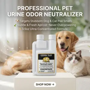 Chroma Tales Pet Urine Anti-Odour Solution - 3.5 fl oz No-Liquid Concentrate, Fast-Acting Non-Enzyme Deodorizer, No Excess Waste, Maximum Savings & Value Single Item for Home Carpets, Dog & Cat Pee, Apricot Scent