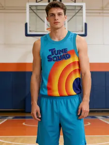 Movie Space Jam a New Legacy Basketball Jersey, Casual Sport Style, Perfect Gift for Basketball Fans, Sleeveless Fitted Design