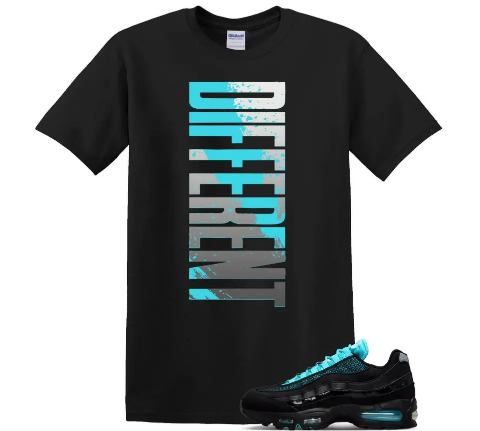 Shirt to match 95 Black Gamma Blue Sneaker, Black and Blue Graphic Tee, Casual Unisex Cotton T-Shirt, Gift For Friend