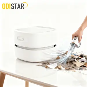 ODISTAR Mini Desktop Vacuum Cleaner– 360º Rotating, 90 Min Battery Life, Perfect for Desk, Keyboard, & Office/Home/School Clean-Up Thanksgiving gift, Christmas Gift TikTokShopBlackFriday