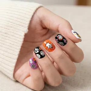 Halloween Nail Stickers, Ghost Mummy & Pumpkin Embossed Nail Art Decals | Easy DIY (360)