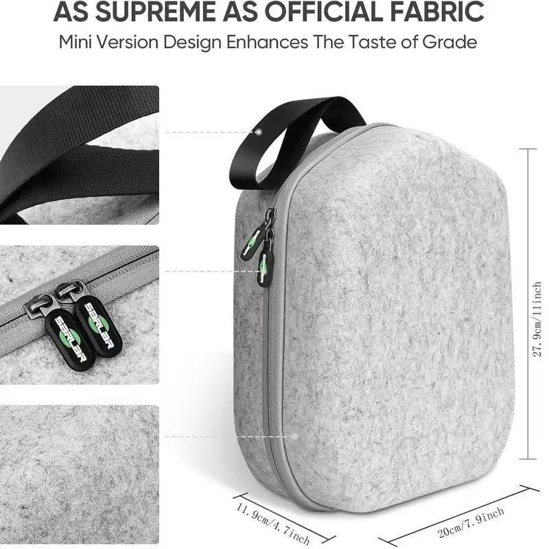 XB Tech Hard Shell Carrying Case Cover - Accessories for Oculus 3S, 3, 2 VR Headsets, Vision Pro, Straps, Handheld Controllers - Travel Storage, Electronic Gadget Protection