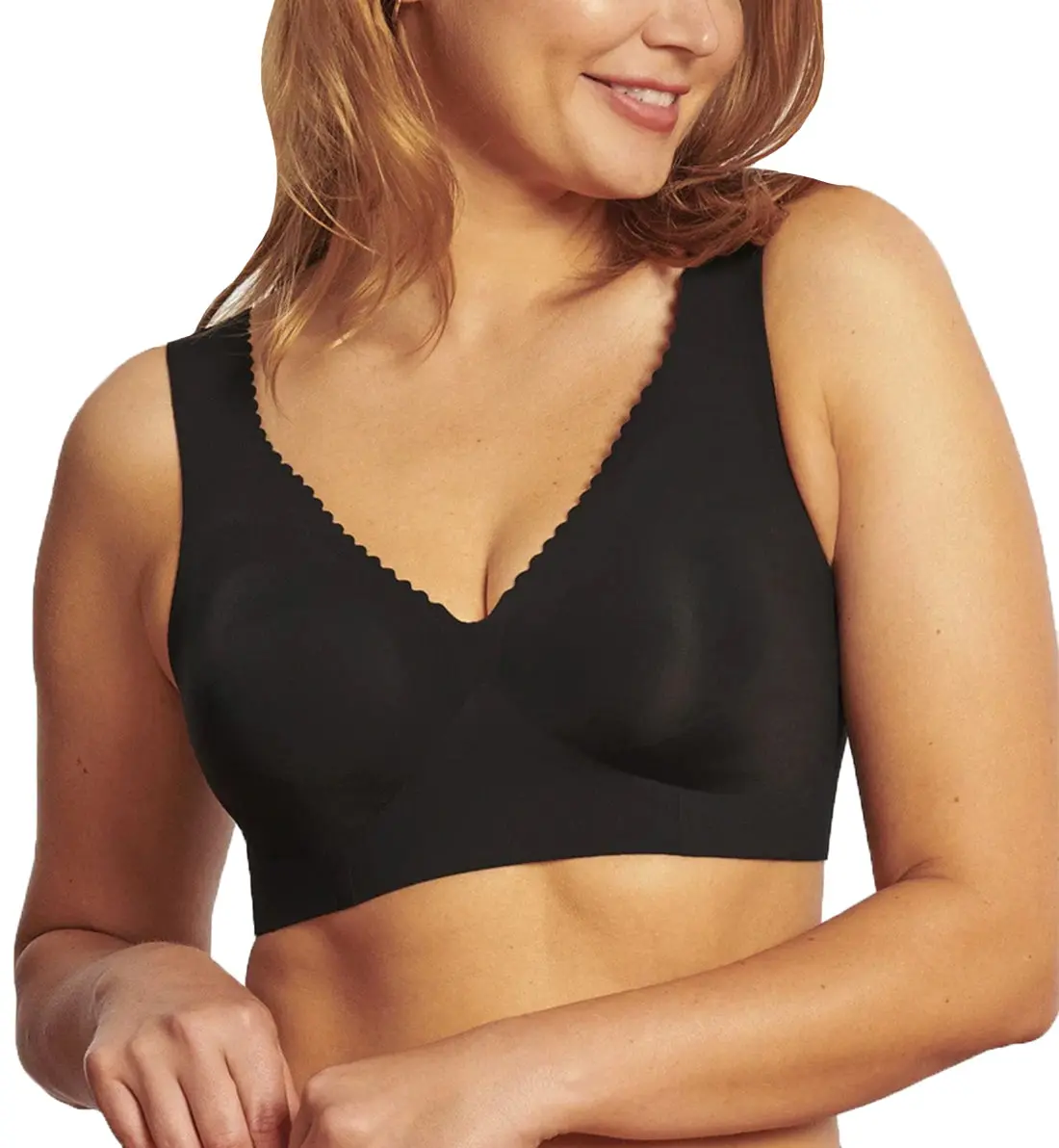 Evelyn & Bobbie EVELYN Deep V-Neck Bralette (1834) - Black