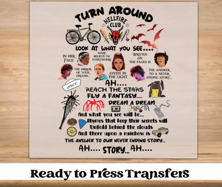 Never Ending Story Stranger DTF Transfer | DTF Prints | Tshirt Making | Custom Apparel