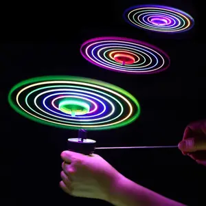 LED Spinning Rotating Flight Ufo Toy with Handle for Control for Outdoor Entertainment, Safe and Eco-Friendly Flying Toy for Kids, Perfect for Parties and Gifts