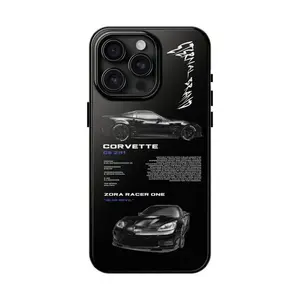 Blacked Out Co Corvette Car Tough Phone Case Suitable for iPhone 17-11 Pro Max/Plus and Samsung Galaxy S23-25,new fashion trend design