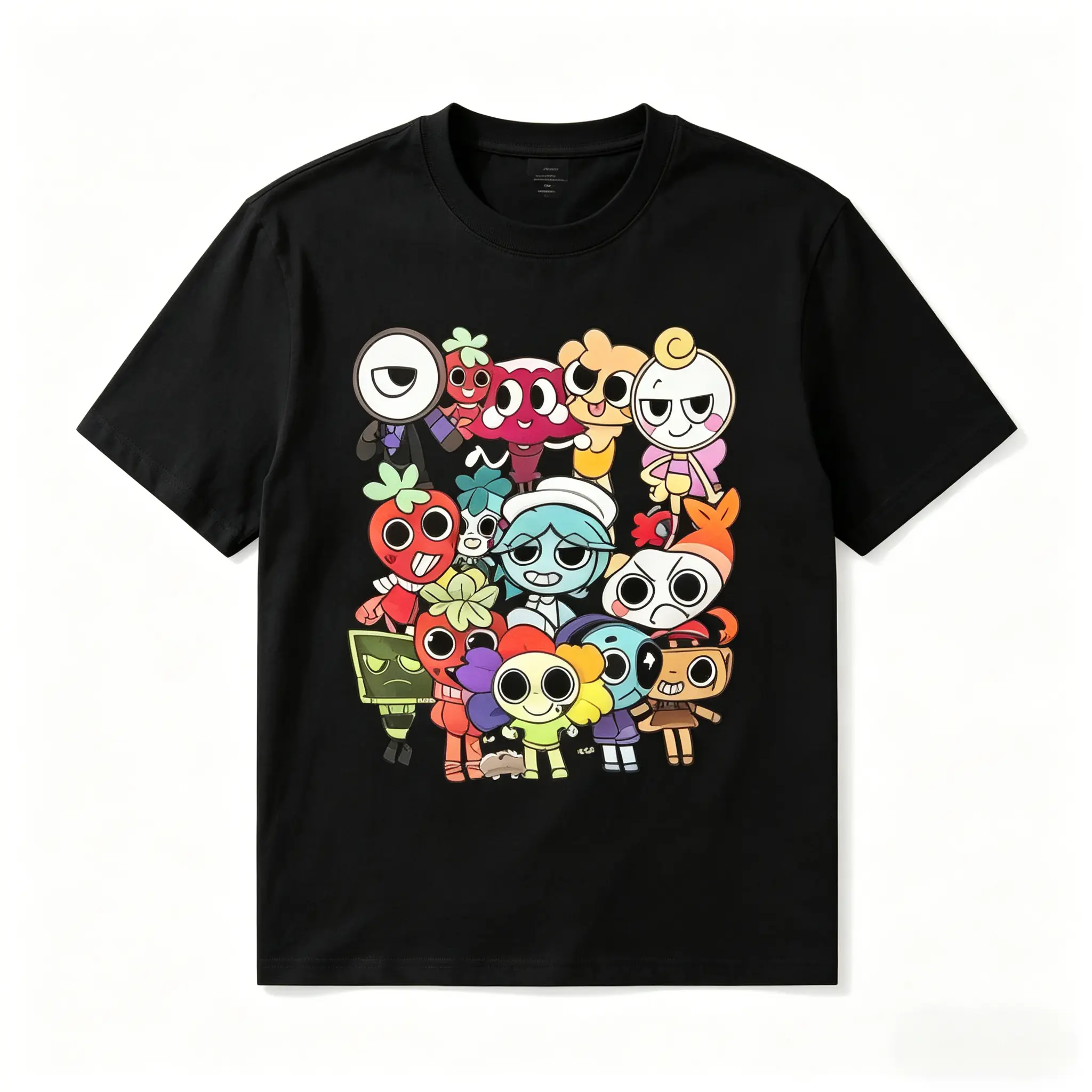 Dandy's World Men's Christmas 100% Cotton Short-Sleeve T-Shirt - Streetwear Round Neck Top with Cartoon Print, Long-Lasting Soft Lightweight Unisex Festive Casual Adult Gift, Tops, Tshirt, Shortsleeve, Menswear, Retro Preppy, Graphic, Rib, Short-Sleeve Te