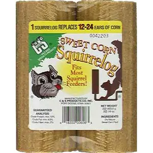 212 MAIN 32 oz. Corn-Based Squirrel Log - Sweet Corn Pet Supply, Squirrel Food, Feeding Tool