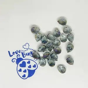 Strand of 8mm teardrop glass crystal beads, perfect for making phone charms, purse charms or to elevate any DIY project.
