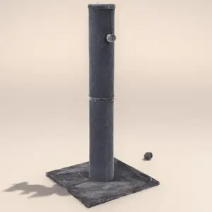 Cat Craft Bobcat Cat Plush Scratching Post with Integrated Cat Toy, Gray, Large (42")