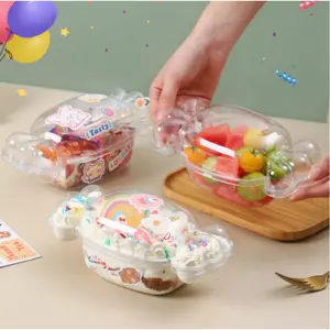 Candy Shape Box Cake Packaging Box Cut Fruit Cream Mousse Dessert Accompanying Gift Box Plastic Transparent Storage Box