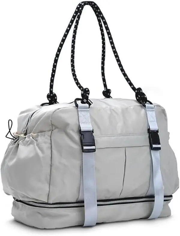 Sleek Grey Sports Bag, Compact Multifunctional Trainer Bag for Gym Enthusiasts, Ideal for Efficient Equipment Transport, Multifunctional Sports Bag