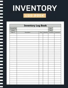 Inventory Log Book: Inventory Organizer For Small Business and Personal Use ( 105 Pages ''8.5x11'' Inches )