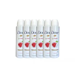 6 PK Dove Go Fresh Antiperspirant Body Spray Pomegranate & Lemon 150ML, 5.07 OZ