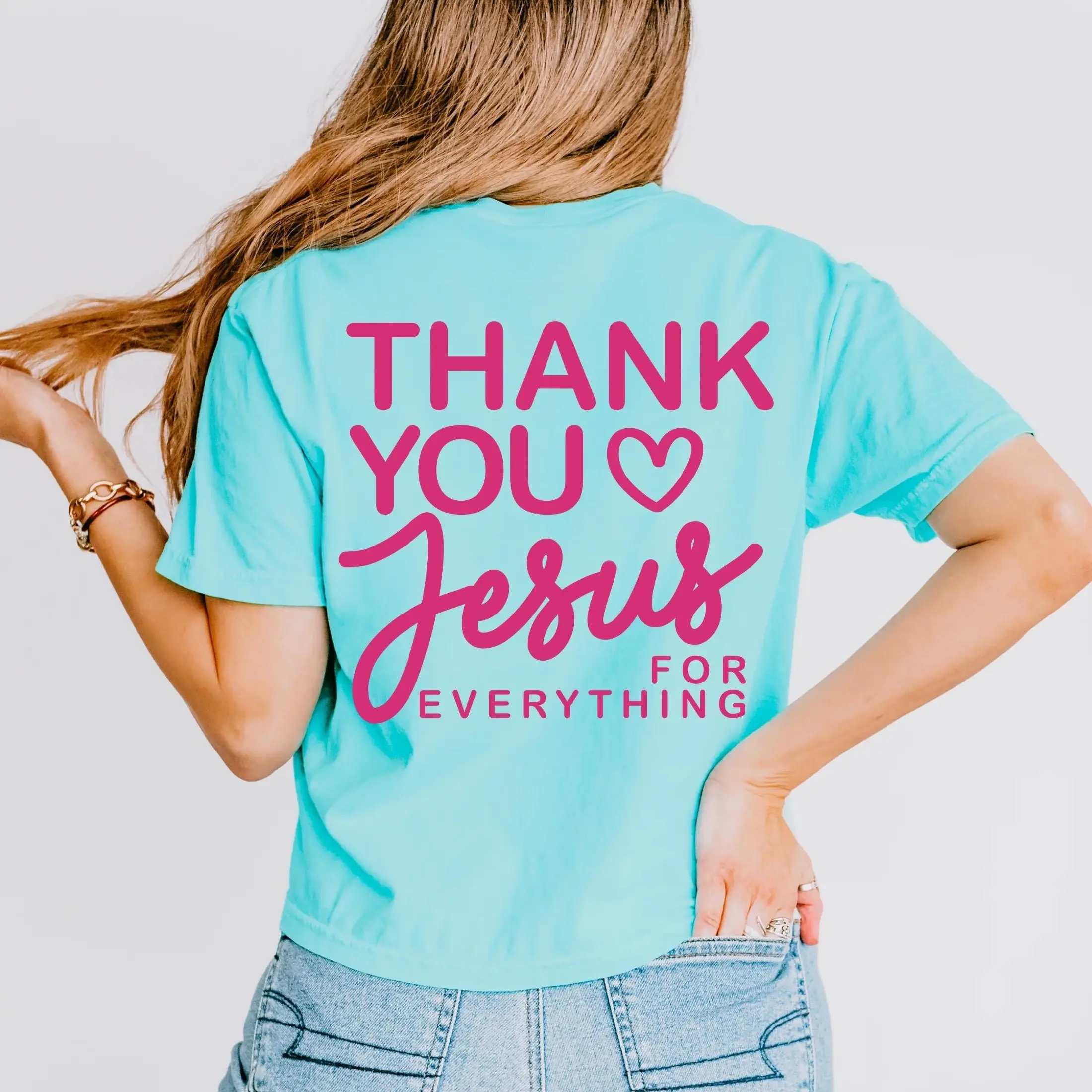 Thank You Jesus Shirt | Christian Faith Tee | TYJ Front & Back Graphic