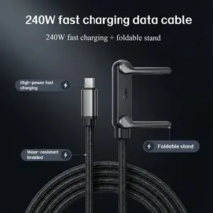 240  charger 2-In-1 Foldable Phone Stand USB-C Adapter, 65W Charging Type-C Charging Connector, Compatible with Iphone15-17 And Type-C Devices