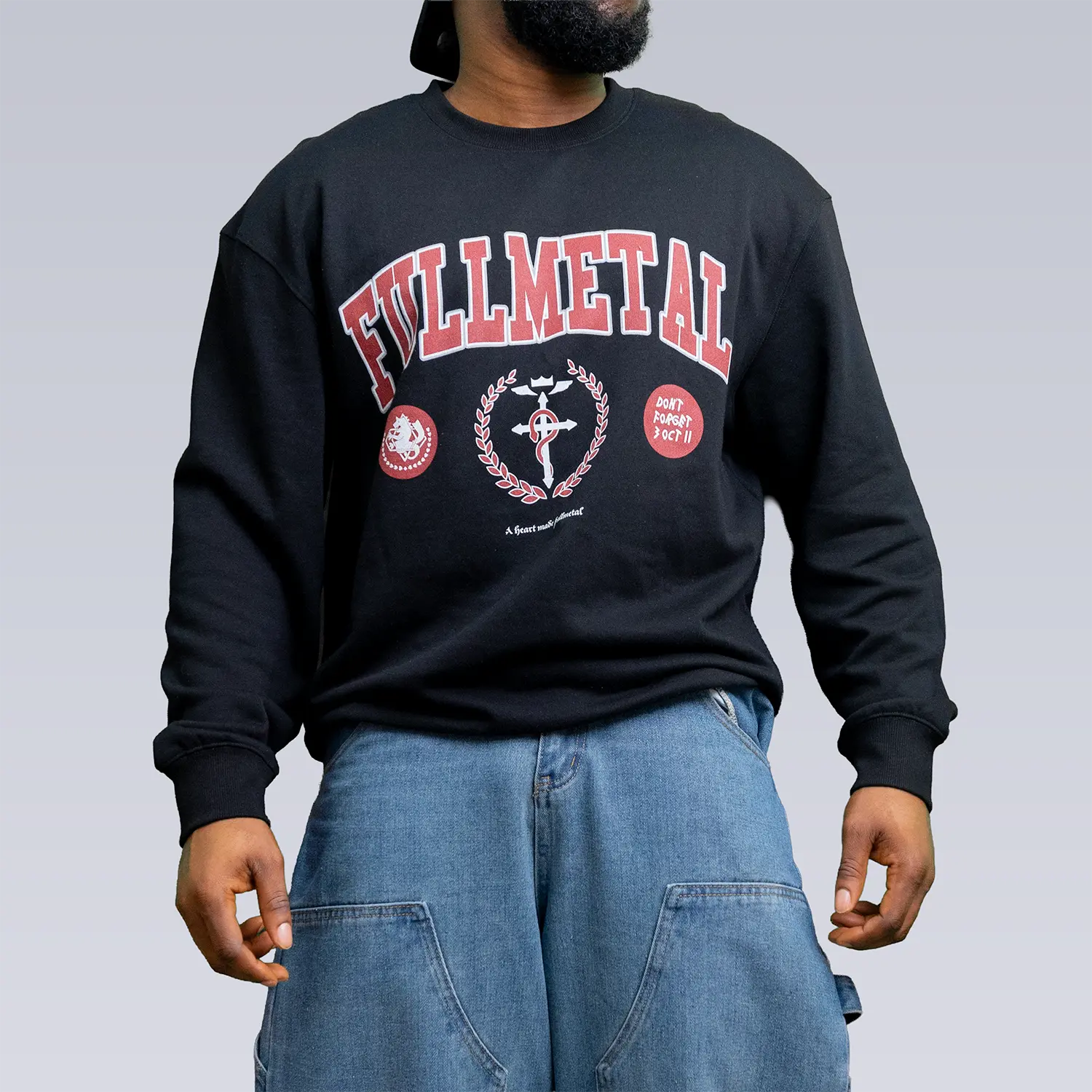 Fullmetal Alchemist Brotherhood Varsity Sweatshirt Casual Clothing Oversized Menswear Fashion