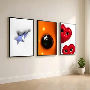 Set of 3 HypeBeast Print, HypeBeast Room Decor, 8 Ball Print, College Apartment , Product without frame