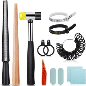 Ring Measurement Kit Usuk Size Chart, Ring Sizing Tool with Adjustable Rod, Standard Ring Sizes Correction Device, Jewelry Fitting Aid