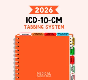 2026 ICD-10-CM - Tabbing System | Medical Coding Tabs | Book Tabs (Book NOT included)