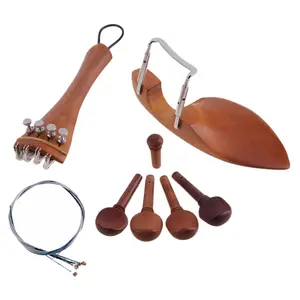 4/4 Violin Jujube Wood Tuning Chin Rest Strings Tail Nail