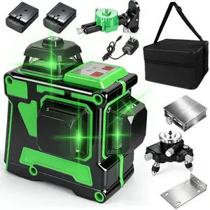 12-Line Green Laser Level, Self-Leveling ≤3°, Waterproof Dustproof for Construction Projects