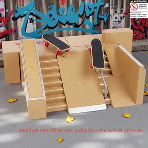 Finger Skateboard Set with Mini Skatepark - Realistic Street Scene Fidget Toy, Portable Toy Gift for Birthdays/Valentine’s Day