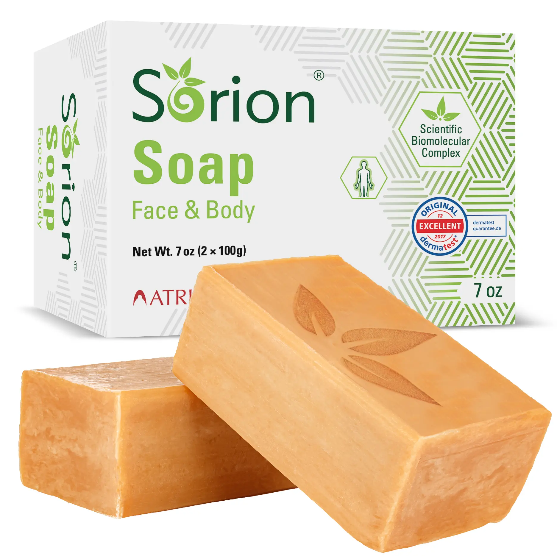 Sorion Soap for Face and Body Care Comfort with Coconut Oil, Neem, Turmeric and Pala Indigo Plant Skin Care Cleanser