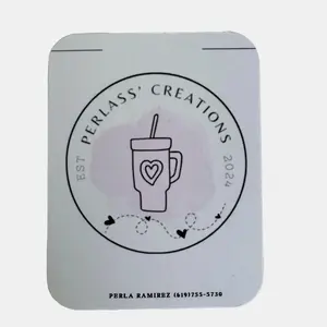 Perlass Creations Business Card with QR Code -  Logo Design