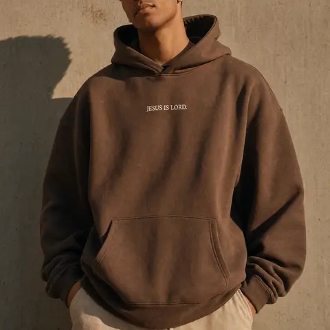 Jesus Is Lord Hoodie - Classic Design with Front Button Closure, Ideal for Everyday Wear Outfit Breathable