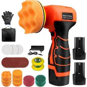 Cordless Sander, 3" Mini Buffer Polisher for  Detailing, 2 count 16.8V 3.0Ah , 31 Accessories, 3500RPM, Lightweight & Compact Design for Sanding/Polishing/Waxing/Cleaning