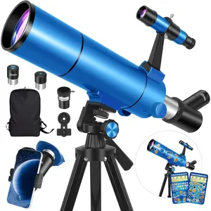 Telescope for Adults & , 80mm Aperture 500mm (20X-150X) Professional Refractor Telescope for Astronomy Beginners, Portable Travel Telescopes with Tripod Phone Adapter, Stickers, Backpack