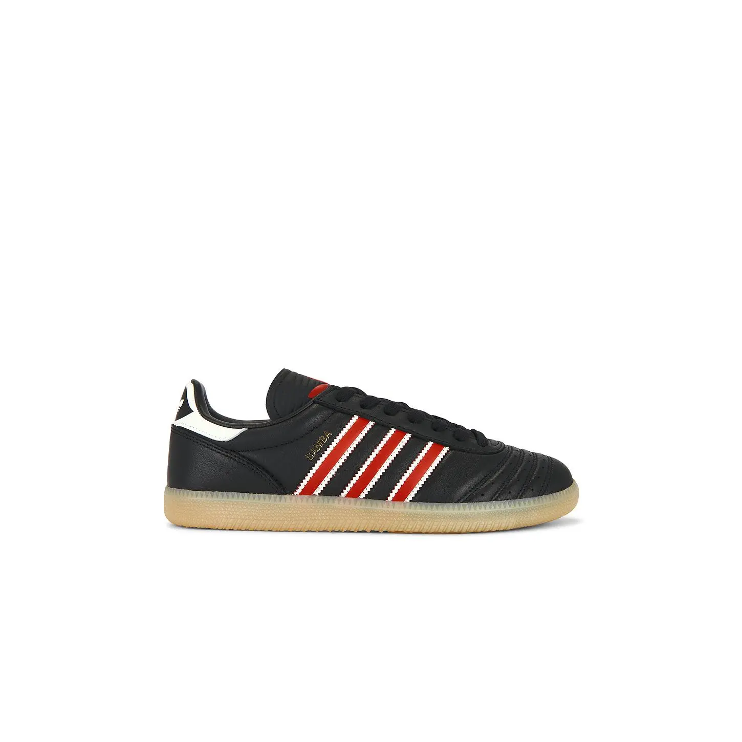 adidas Originals Samba JP Sneaker in Core Black, Red, & Gum3