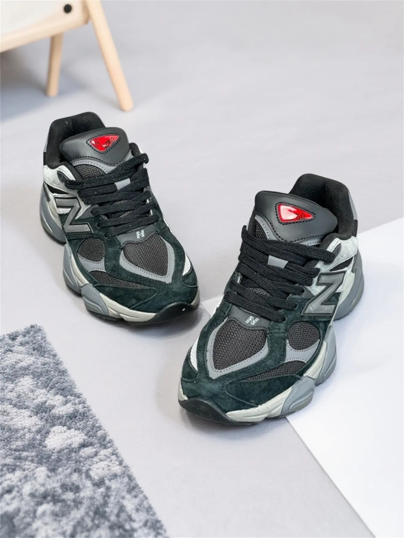 9060Retro chunky sneakers, Sports Shoes, Casual, patchwork design, daily versatile