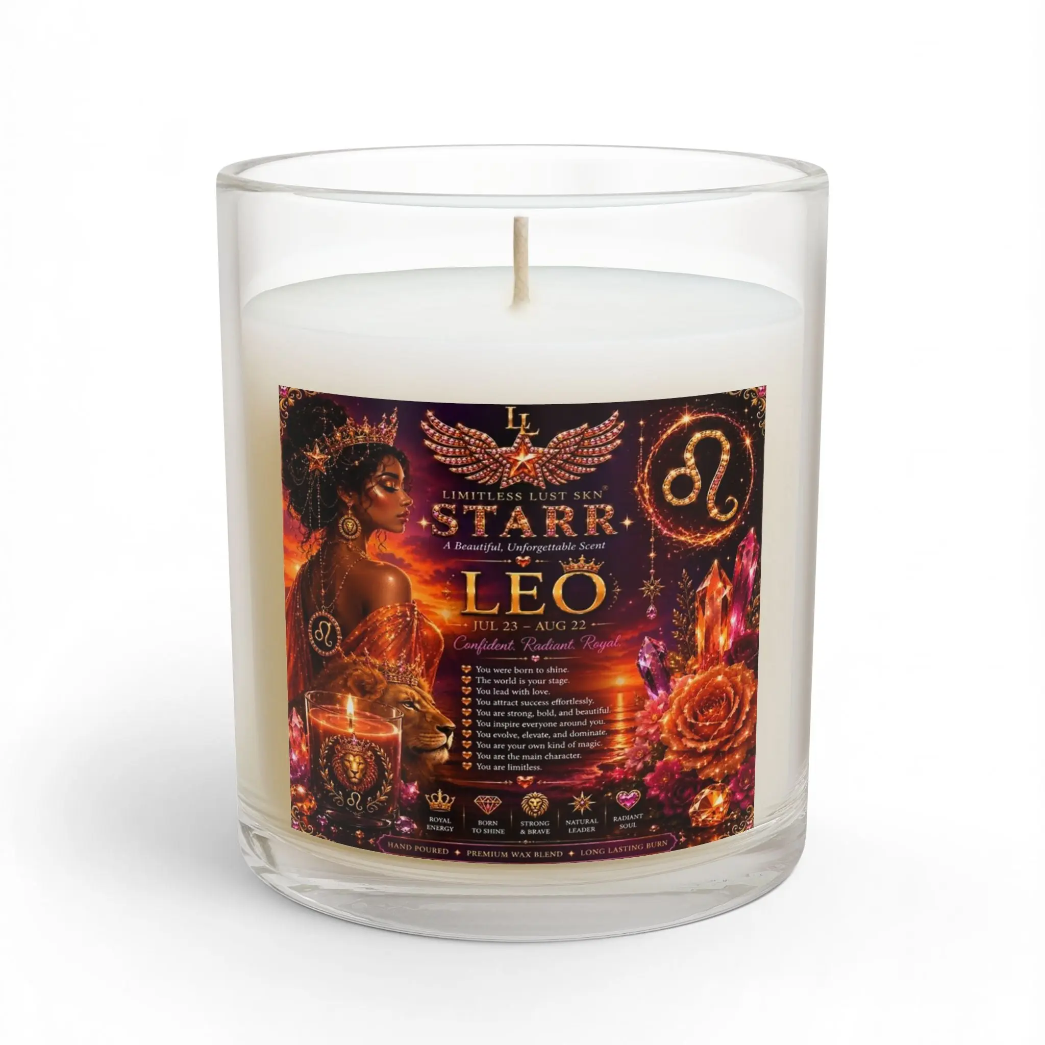 Leo zodic candle