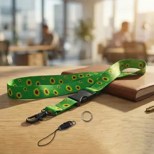1/3/5/10PCS Sunflower Lanyard for Keys & ID Badge 🌻 | Aesthetic Floral Neck Strap with Detachable Buckle, Key Ring & String | Versatile Keychain for Nurses, Teachers & Students