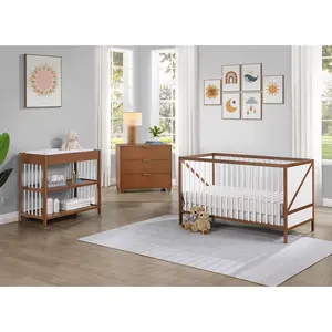 Pixie Zen 3-in-1 Crib - Walnut/White