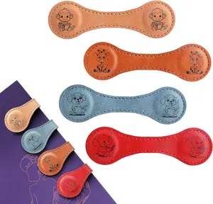 4 count  Bookmarks, Leather  Bookmarks for Women, Double-Sided Book Mark Clip  for Book Lover Readers Men Women Teachers Students, Book Accessories