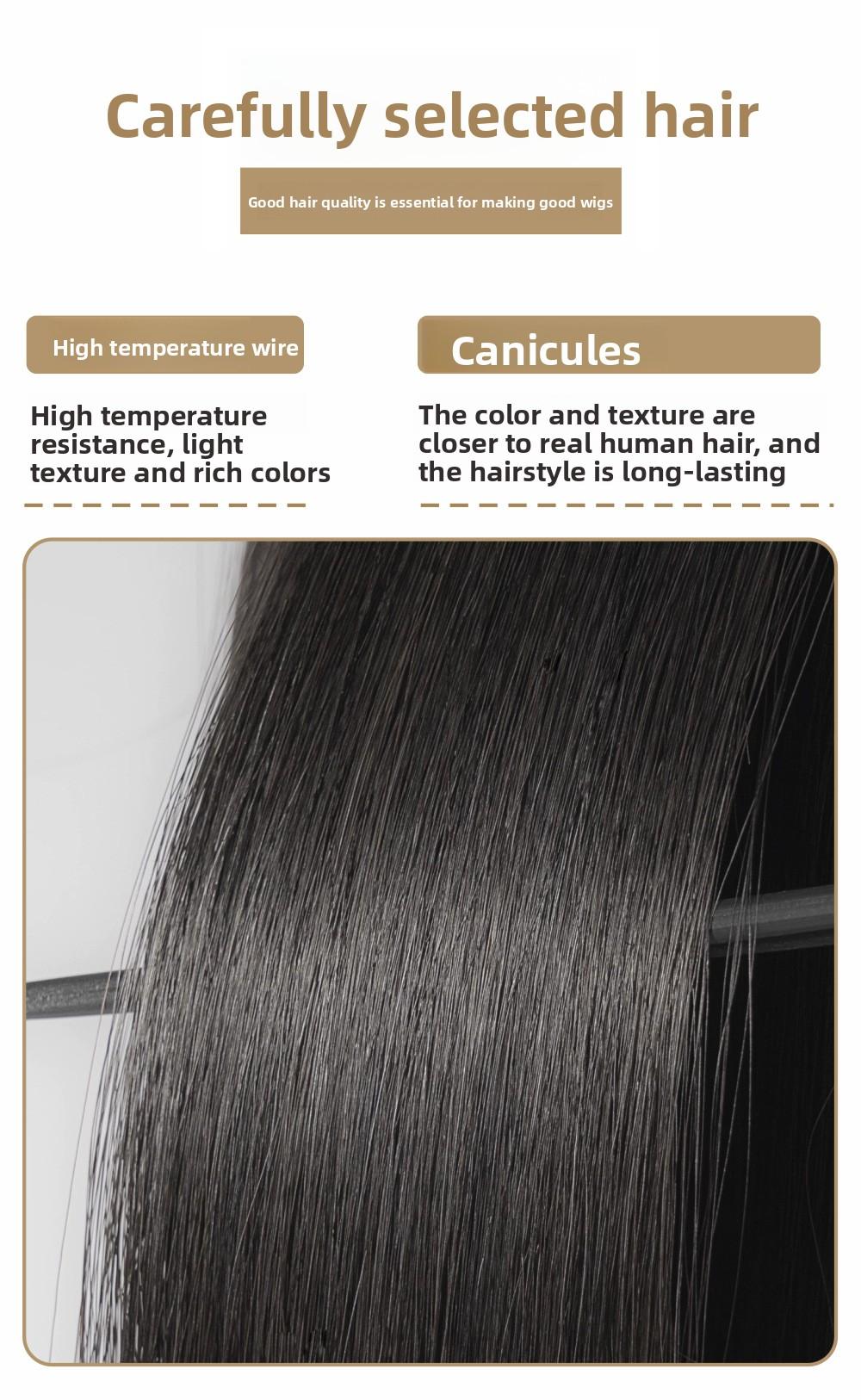 Amazon's best-selling wig, full head hairstyle, wavy curls, heat-resistant fiber, high-temperature silk wig for women