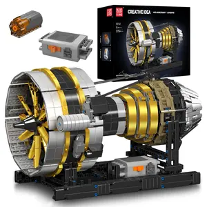 Mould King 10141 Aircraft Engine Rocket Electric Motor Model That Works Building Block Set Adult Boy Gift Toy 2256 Pcs summerwins