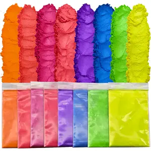 8 PC Set - Rainbow Neon Mica Powder Pigment for Nails Epoxy Resin Color Soap Making Dye bath bombs tumblers and more!