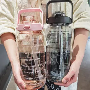 Hydration Tracker Bottle 2L – Motivational & Leakproof for Gym & Office!