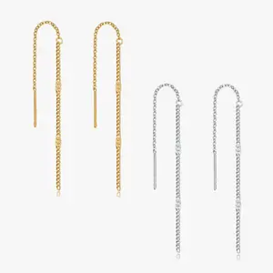 Hammered Threader Earrings