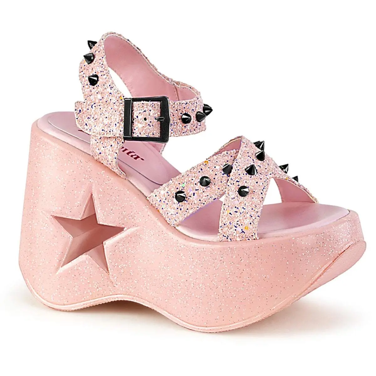 Demonia Dynamite-02 Baby Pink Glitter Sandals Demonia Dynamite-02 Baby Pink Glitter Sandals