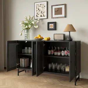 Multifunctional Storage Sideboard Cabinet with Doors,Floor Storage Cabinet,Freestanding Side Cupboard Pantry with Adjustable Shelf for Bathroom Living room Furniture Organization storage cabinets drawer dresser Cupboard Organizer