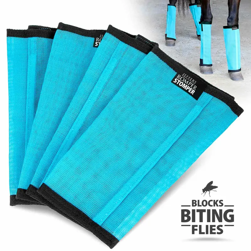 Jeffers Romper Stomper "Stomp-Free" Fly Boots for Horses, 4 pack