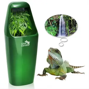 Herpify Reptile Automatic Water Fountain - Automatic Feeder & Drinking Bowl with Auto Shut Off, Low Water Indicator, 28oz Capacity & Realistic Leaf Look - Ideal for Lizards, Tortoises, Automatic Water Feeder tiktokshopspringglowup,summervibes summervibes