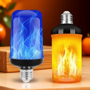 Energy Efficient LED Flame Light E27 Base Safe Lighting 2835 SMD Chip High Brightness Realistic Flame Effect Waterproof Dustproof for Home Garden Bar Cafe KTV Halloween Christmas Decor Eco Friendly Atmosphere Lamp