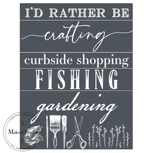 I'd Rather Be - Mesh Stencil 8.5x11